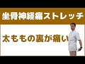 坐骨神経痛で太ももの裏側が痛む時の原因とストレッチ方法