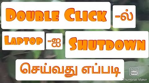 How To Shutdown PC In Double Click
