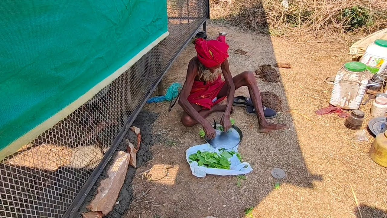 चित्रकूट में राधे बाबा की कुटिया का निर्माण होगया राधे बाबा ने बनाई पालक की कढ़ी रामरोट भोजन प्रसादी