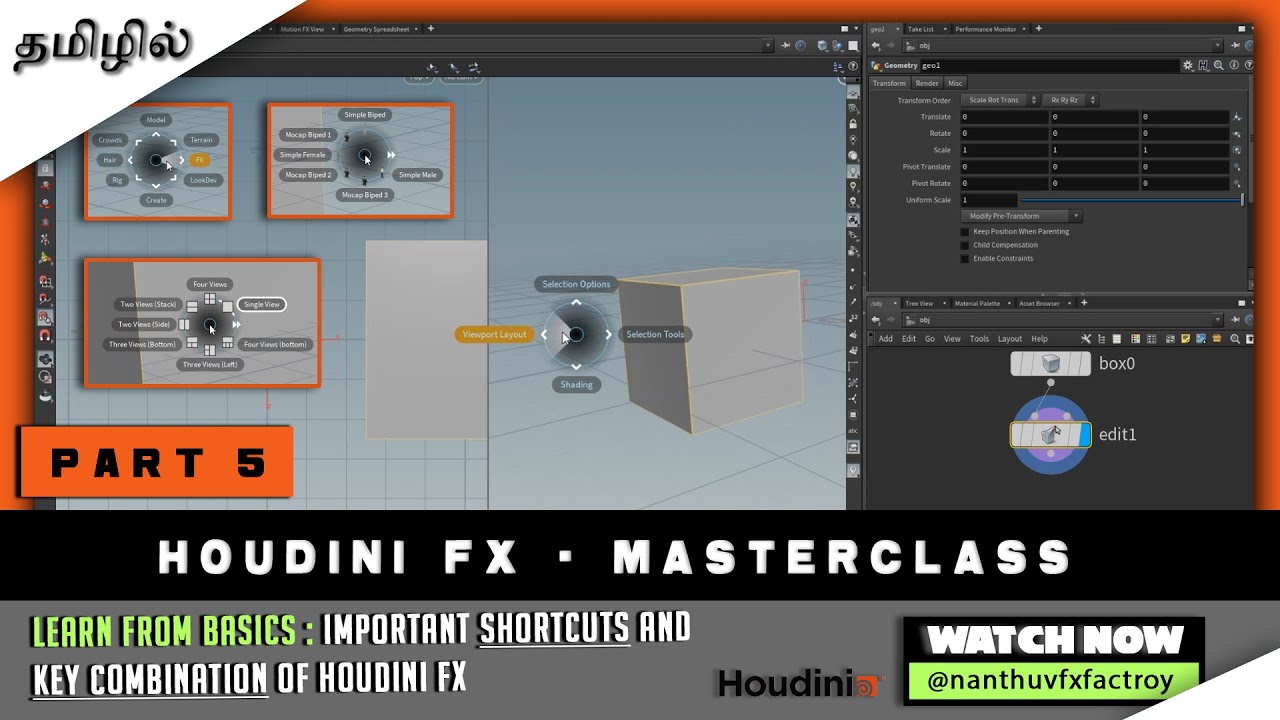 Useful shortcuts and key combination in Houdini FX | CG Kalvi