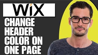 How To Change The Color Of The Header In Only One Page On Wix