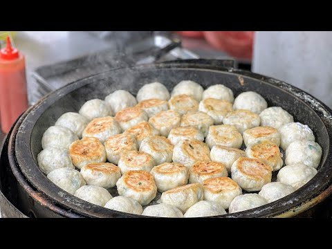 台南水煎包／在地飄香20餘年／在地人從小吃到大／現桿現包現賣新鮮看得見／老麵團每日限量販售晚來吃不到／皮薄脆口香氣十足一起鍋就秒殺／麻豆美食／台南下午茶－「小木屋水煎包」＠台南吃貨愛吃輝