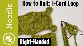 Knit i-cord Loops for Coffee Press Cozy Pattern | Right Handed