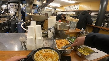 【series of flows】Japanese stand-up eating udon noodle shop　日本の立ち食いうどん