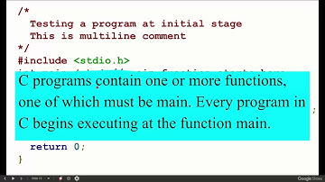 A Simple C Program: Printing a Line of Text