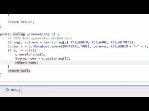 Android Application Development Tutorial   122   Getting a Specific Entry   YouTube