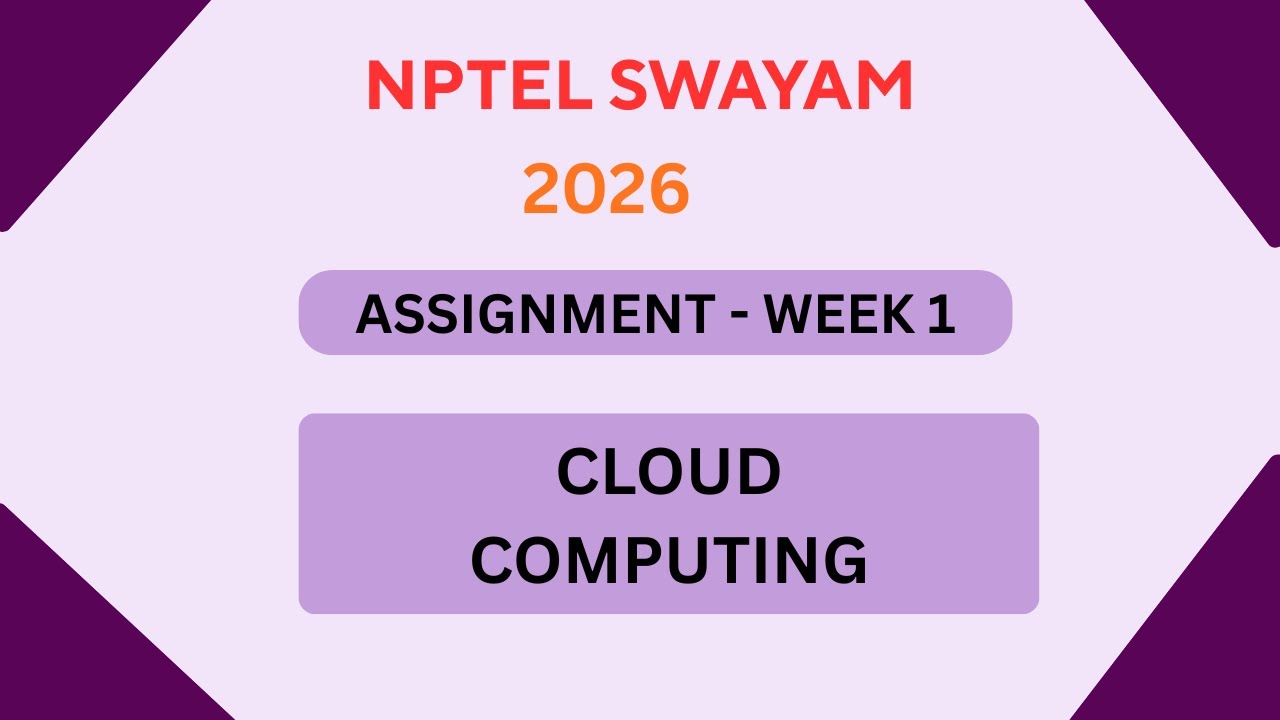 NPTEL Cloud Computing ASSIGNMENT 1 Solutions | Week 1 JAN 2026 #nptel# ...