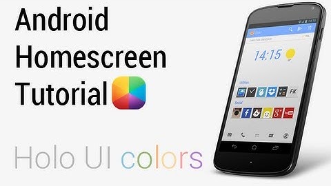Holo UI Colors (by fluffen) - Android Homescreen Tutorial