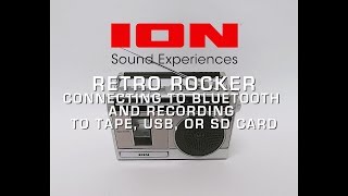 ION Audio Retro Rocker | Connecting to Bluetooth & Recording to Tape, USB, or SD Card