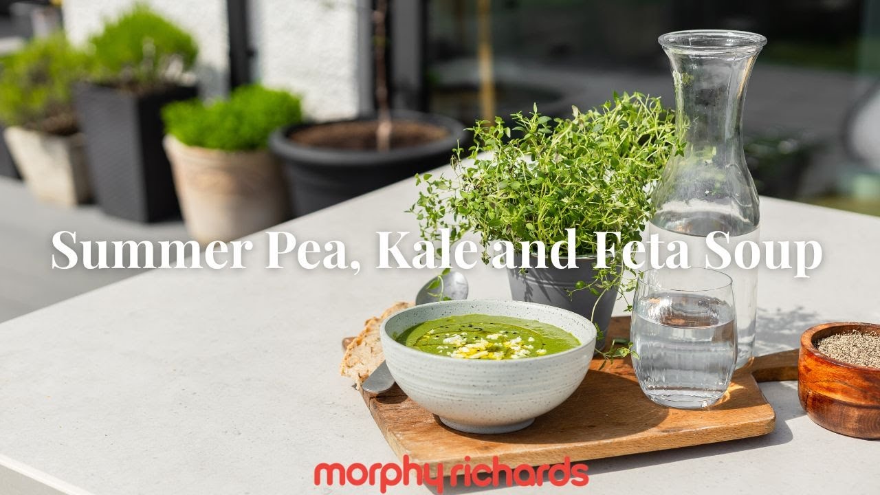 Summer Pea, Kale and Feta Soup made with ease in the Clarity 1.6L Soup Maker 