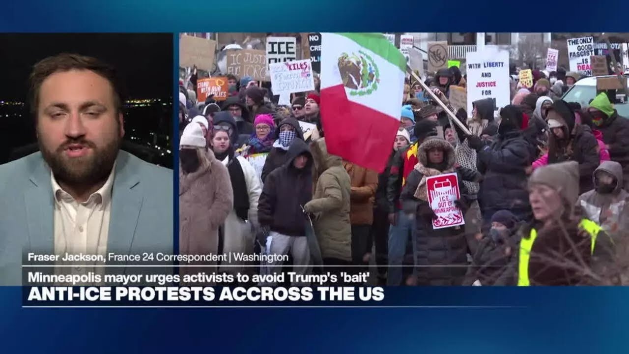 Tens of thousands protest in Minneapolis, other US cities over fatal ICE shooting • FRANCE 24