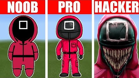 NOOB vs PRO vs HACKER Minecraft Pixel Art Squid Game