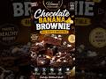 Banana Chocolate Fudge Brownies 🍌🍫 | No Sugar, No Maida | Rich & Fudgy Homemade Brownies #shorts