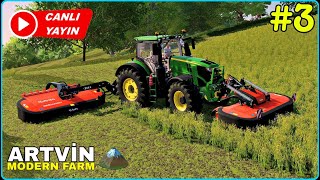 EKİPLE CANLI YAYINDA MODERN FARM / ARTVİN  #farmingsimulator22  #55_ragnar