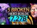 5 NEW Hero BUILDS That are BROKEN in PATCH 7.27B - ABUSE for FREE MMR - Dota 2 Meta Guide
