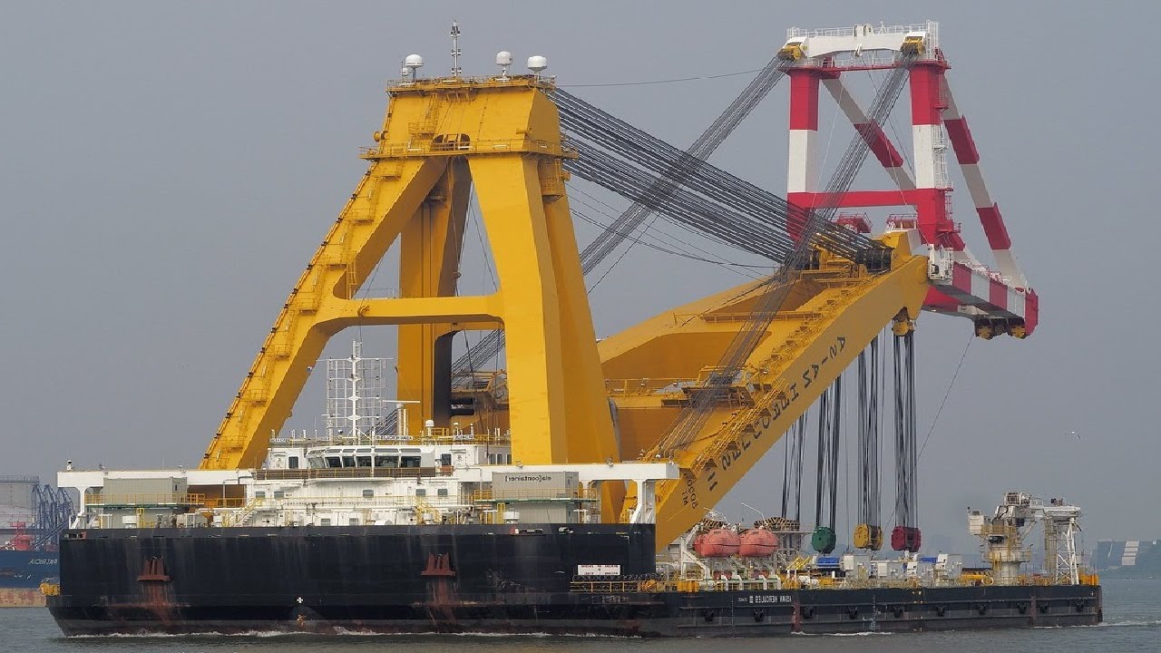 Dangerous Biggest Crane Operator You Must See, Heavy Construction Fastest Bridge Building Working