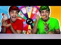 تحدي الايس كريم بعجلة الحظ الغامضة 🍦😋 MYSTERY WHEEL OF ICE CREAM SUNDAE CHALLENGE