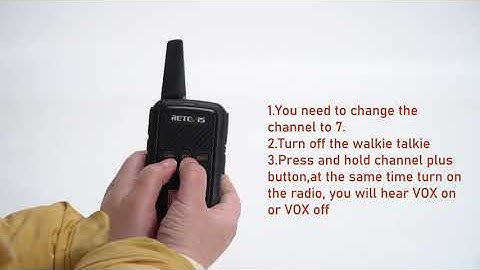 How to switch the VOX function of Retevis RT15 walkie talkie?