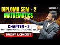 LEC - 1 | CH - 2 | DIFFERENTIATION &amp; ITS APPLICATION | APPLIED &amp; ENGG. MATHS | SEM 2 | DIPLOMA ENGG.
