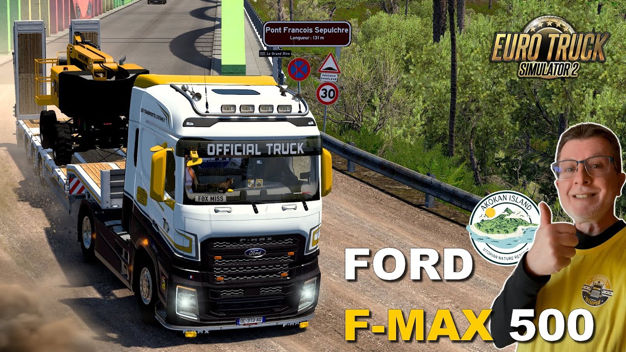 ETS2 1.55 - MAGNIFIQUE ROUTE sur AKOKAN ISLAND en FORD F-MAX 1850T