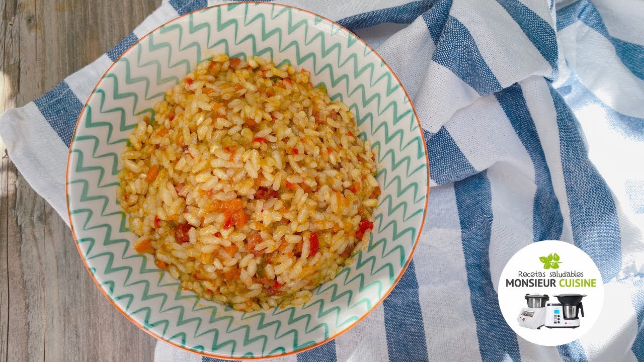 Arroz con sofrito de verduras y jamón con Monsieur Cuisine