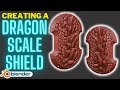 Creating a dragon scale shield in blender