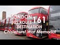 LONDON BUS ROUTE 161 Towards Chislehurst, War Memorial