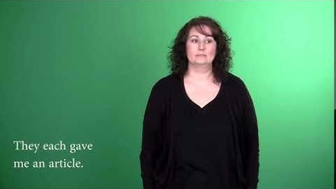 Sign Language - Level 2 Verbs that change movement to indicate EACH and ALL.