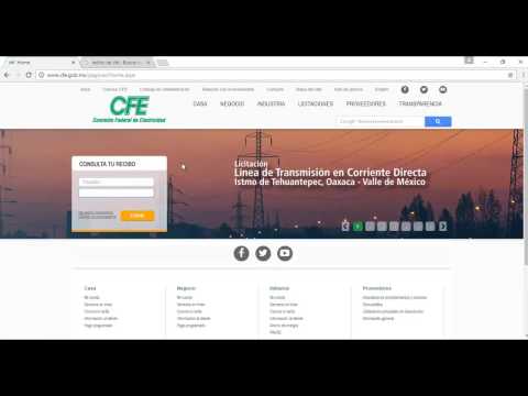 Descargar recibo de CFE por internet