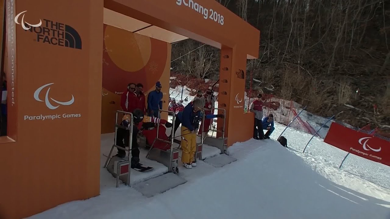Keith GABEL VS. Carlos Javier CODINA THOMATIS|Snowboard cross|PyeongChang2018 Paralympic WinterGames