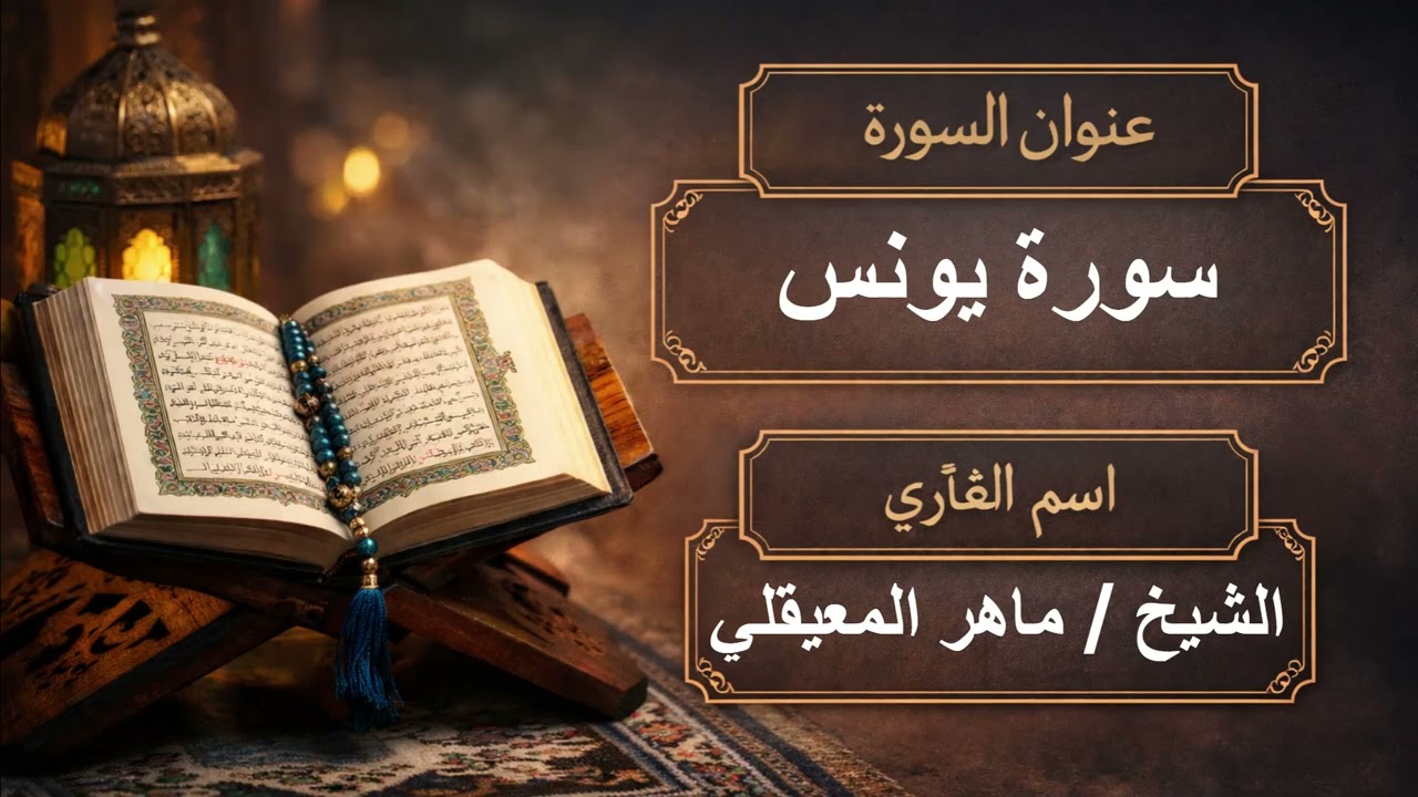 سورة يونس بصوت القارئ الشيخ / ماهر المعيقلي