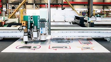 KT board/Foam board cutting video for digital cutter machine
