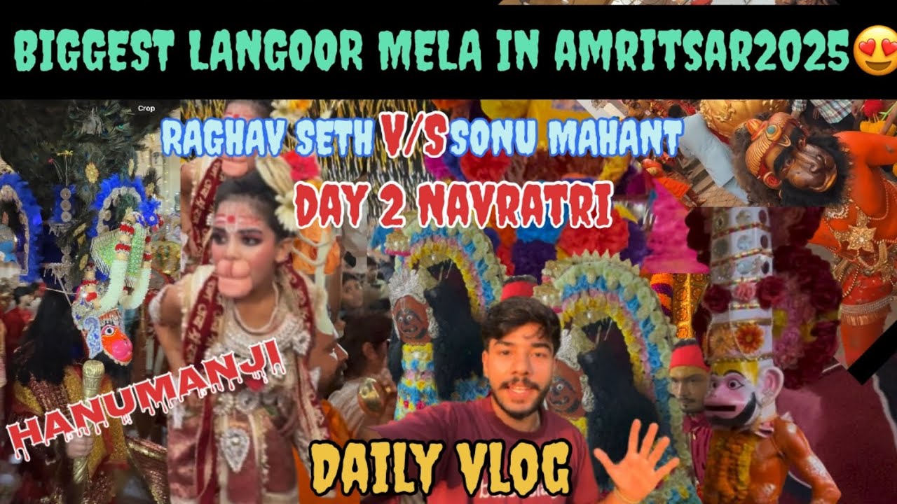 Amritsar biggest Navratri langoor mela 2025 😍 Day2 #viral #vlog #langoormela #durgianamandir  #trend