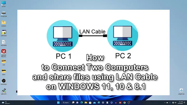 ✨How to Connect Two Computers and share files using LAN Cable on WINDOWS 11, 10 & 8.1