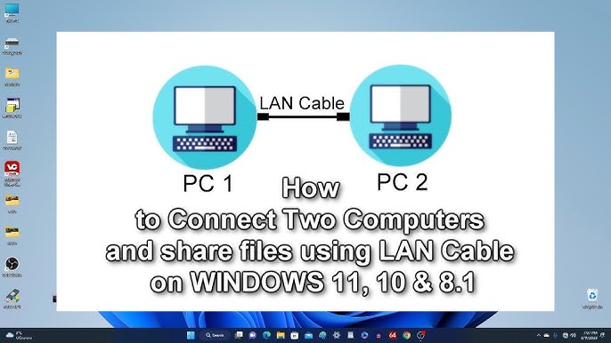 kat plantageejer Spil ✨How to Connect Two Computers and share files using LAN Cable on WINDOWS  11, 10 & 8.1 - YouTube