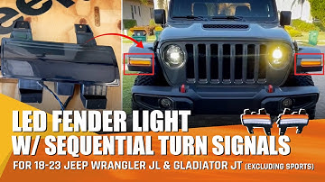 18-23 Jeep Wrangler JL & Gladiator JT LED Fender Light Installation Video | AMOFFROAD