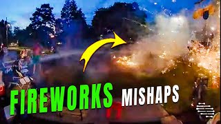 Fireworks Accidentally Shot Toward the Crowd Causing Everyone to Run for Cover