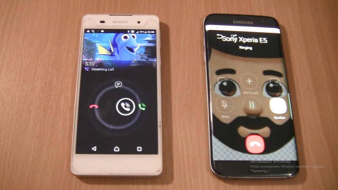 Viber Incoming & Outgoing call at the Same Time Samsung Galaxy S7 edge+Sony Xperia E5