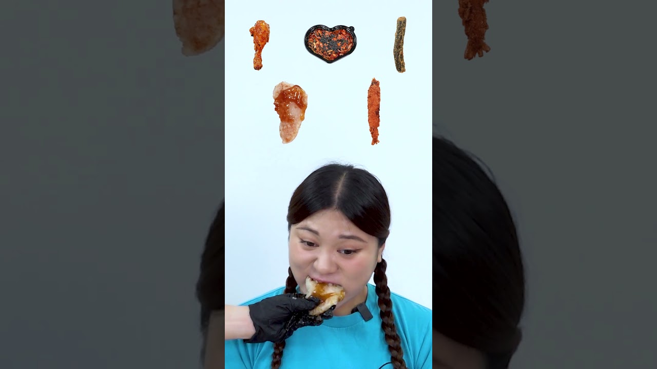 하이유의 두찜 칼낙지 찜닭 사이드 튀김 랜덤 먹방! Chicken Random food MUKBANG #tiktok #Shorts |  HIU 하이유