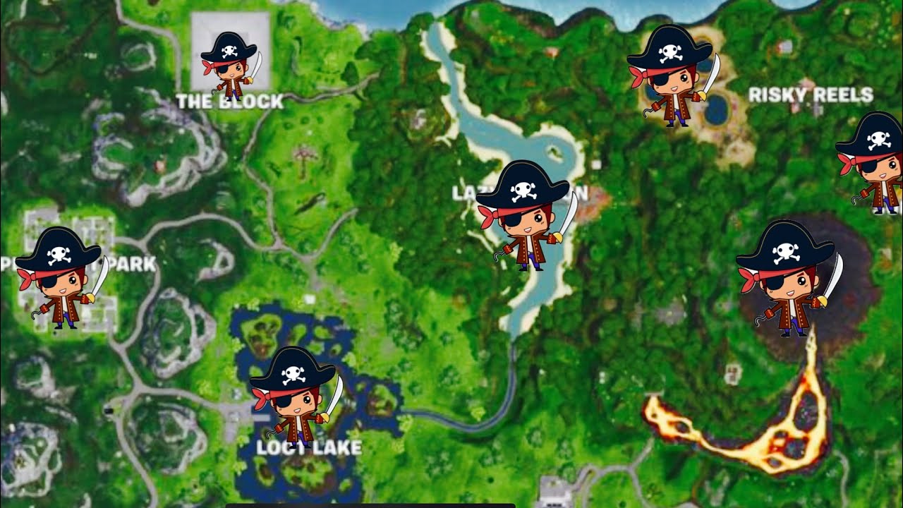 visit all pirate camps all 7 pirate camp locations fortnite season 8 week 1 challenges - visit all pirate camps fortnite location