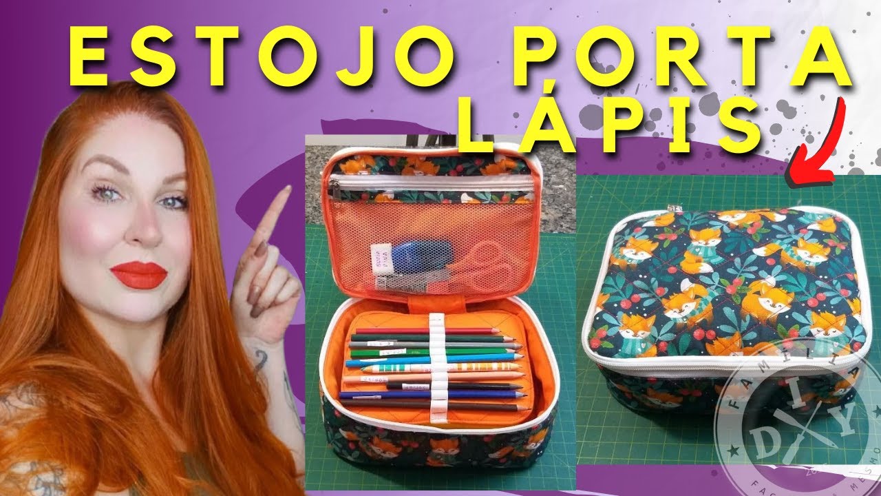 ESTOJO LÁPIS GRANDE - AVIMOR - FAMÍLIA DIY - PENCIL CASE - ESTOJO ESCOLAR