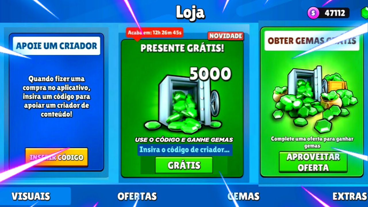 USE ESSE CÓDICO DE GEMAS GRÁTIS E SKINS ESPECIAL GRÁTIS! COMO