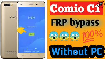 Comio C1 FRP Bypass ll Comio C1 frp unlock ll Comio C1 google account bypass ll MFK Mobile ll Faheem