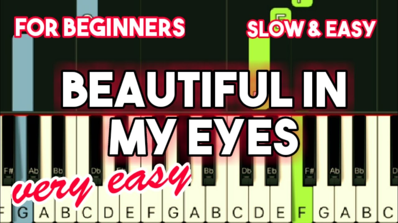 JERICHO ROSALES - BEAUTIFUL IN MY EYES | SLOW & EASY PIANO TUTORIAL ...