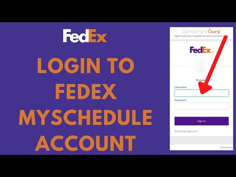 FedEx MySchedule Login: How To Login To FedEx My Schedule | www.fedex.com