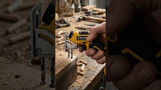 Miniature Tool Drilling Hardwood! 😱 Tiny Drill, Big Power #shorts  #diy #craftsmanship