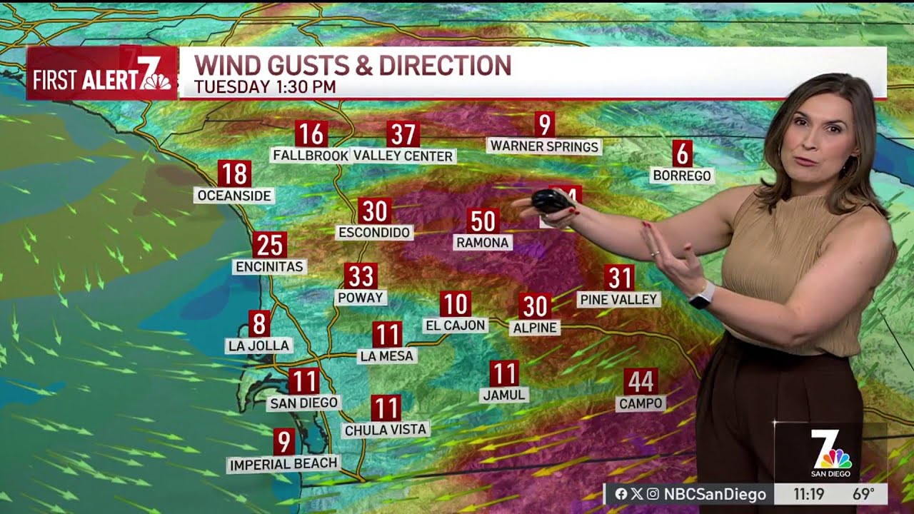 Wind gusts up to 50mph in Ramon amid Santa Ana winds| NBC 7 San Diego ...