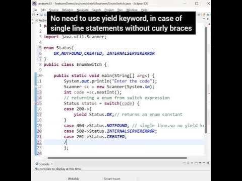 switch case returning an enum value from Java 14 #shristitechacademy # ...