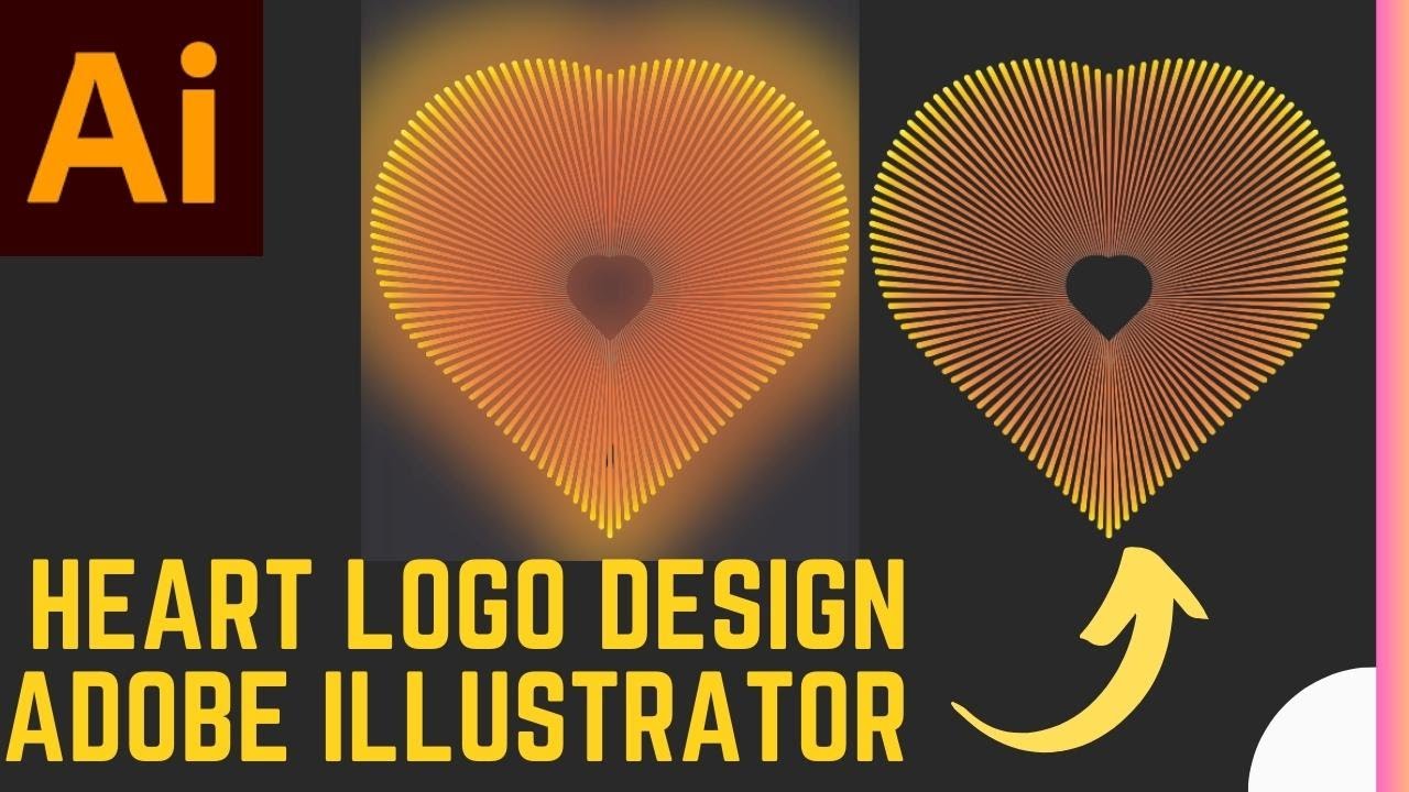 Heart Logo Adobe Illustrator design tutorial 