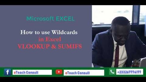 Wildcards in Excel Vlookup and SUMIFS